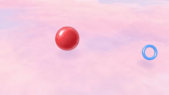 Two orbs fuse, a donut ring slides onto an orb